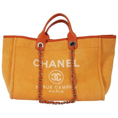 chanel deauville tote orange|Chanel deauville tote size comparison.